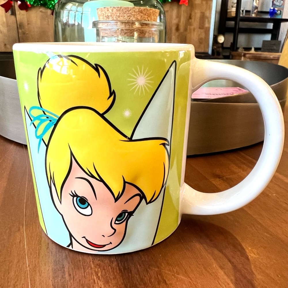 Disney Tinker Bell Ceramic Mug - Yellow, Green, White